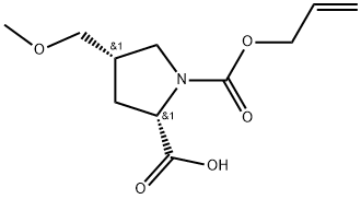 1-(2-Propen-1-yl) (2S,4S)-4-(methoxymethyl)-1,2-pyrrolidinedicarboxylate Structure