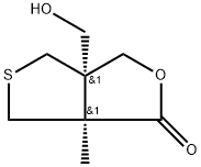 (3aS,6aS)-3a-(Hydroxymethyl)-6a-methyltetrahydro-1H,3H-thieno[3,4-c]furan-1-one Structure