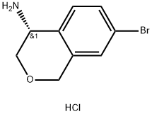 (R)-7-bromo-3,4-dihydro-1H-2-benzopyran-4-amine? hydrochloride Structure