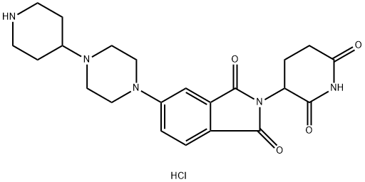 2-(2,6-dioxopiperidin-3-yl)-5-(4-(piperidin-4-yl)piperazin-1-yl)isoindoline-1,3-dione dihydrochloride Structure