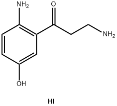 1-Propanone, 3-amino-1-(2-amino-5-hydroxyphenyl)-, hydriodide (1:2) 구조식 이미지