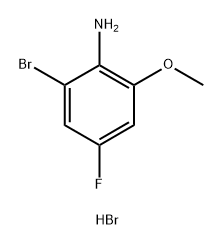 Benzenamine, 2-bromo-4-fluoro-6-methoxy-, hydrobromide (1:1) 구조식 이미지