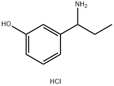 Phenol, 3-(1-aminopropyl)-, hydrochloride (1:1) Structure