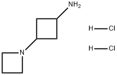 Cyclobutanamine, 3-(1-azetidinyl)-, hydrochloride (1:2) Structure