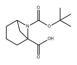 6-Aza-bicyclo[3.1.1]heptane-1,6-dicarboxylic acid 6-tert-butyl ester Structure