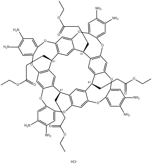 C72H72N8O16.8ClH Structure