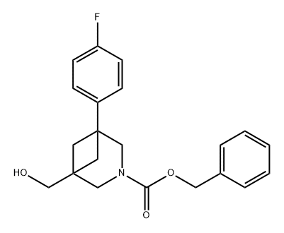 benzyl 1-(4-fluorophenyl)-5-(hydroxymethyl)-3-azabicyclo[3.1.1]heptane-3-carboxylate Structure