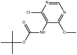 tert-butyl (4-chloro-6-methoxypyrimidin-5-yl)carbamate 구조식 이미지