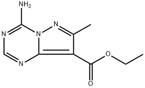 ethyl 4-amino-7-methylpyrazolo[1,5-a][1,3,5]triazine-8-carboxylate 구조식 이미지