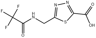 5-(2,2,2-Trifluoroacetyl)aminomethyl-1,3,4-thiadiazole-2-carboxylic acid Structure