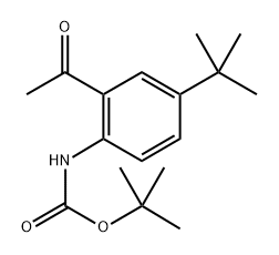 (2-Acetyl-4-tert-butyl-phenyl)-carbamic acid tert-butyl ester Structure