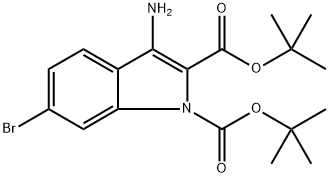 di-tert-Butyl 3-amino-6-bromo-1H-indole-1,2-dicarboxylate Structure