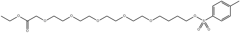 Ethyl 19-(tosyloxy)-3,6,9,12,15-pentaoxanonadecanoate Structure