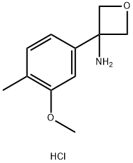 3-(3-Methoxy-4-methylphenyl)oxetan-3-amine hydrochloride Structure