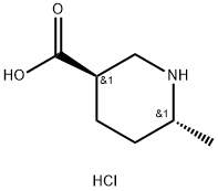 3-Piperidinecarboxylic acid, 6-methyl-, hydrochloride (1:1), (3R,6R)- Structure