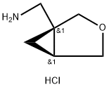 3-Oxabicyclo[3.1.0]hexane-1-methanamine, hydrochloride (1:1), (1R,5S)- Structure