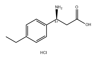 (S)-3-Amino-3-(4-ethylphenyl)propanoic acid hydrochloride Structure