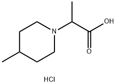 1-Piperidineacetic acid, α,4-dimethyl-, hydrochloride (1:1) Structure