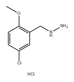 Hydrazine, [(5-chloro-2-methoxyphenyl)methyl]-, hydrochloride (1:1) Structure