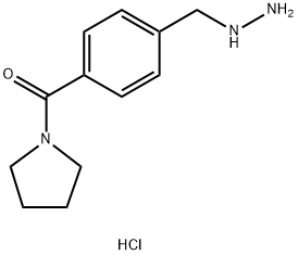 Methanone, [4-(hydrazinylmethyl)phenyl]-1-pyrrolidinyl-, hydrochloride (1:1) Structure