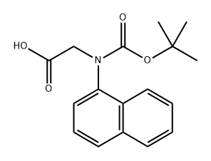 2-((tert-Butoxycarbonyl)(naphthalen-1-yl)amino)acetic acid 구조식 이미지