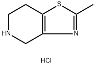 Thiazolo[4,5-c]pyridine, 4,5,6,7-tetrahydro-2-methyl-, hydrochloride (1:1) Structure