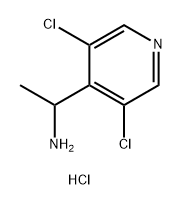 4-Pyridinemethanamine, 3,5-dichloro-α-methyl-, hydrochloride (1:2) 구조식 이미지