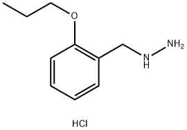 Hydrazine, [(2-propoxyphenyl)methyl]-, hydrochloride (1:1) Structure