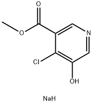 3-Pyridinecarboxylic acid, 4-chloro-5-hydroxy-, methyl ester, sodium salt (1:1) 구조식 이미지