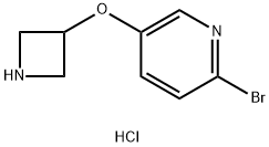 Pyridine, 5-(3-azetidinyloxy)-2-bromo-, hydrochloride (1:1) Structure