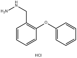 Hydrazine, [(2-phenoxyphenyl)methyl]-, hydrochloride (1:1) 구조식 이미지