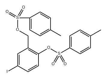 Benzenemethanol, 5-iodo-2-[[(4-methylphenyl)sulfonyl]oxy]-, 1-(4-methylbenzenesulfonate) Structure