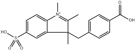 3H-Indolium, 3-[(4-carboxyphenyl)methyl]-1,2,3-trimethyl-5-sulfo- Structure