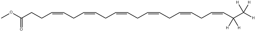 4,7,10,13,16,19-Docosahexaenoic-21,21,22,22,22-d5 acid, methyl ester, (4Z,7Z,10Z,13Z,16Z,19Z)- Structure