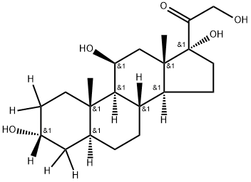 Pregnan-20-one-2,2,3,4,4-d5, 3,11,17,21-tetrahydroxy-, (3α,5α,11β)- Structure