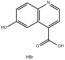 4-Quinolinecarboxylic acid, 6-hydroxy-, hydrobromide (1:1) Structure