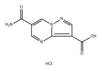 6-carbamoylpyrazolo[1,5-a]pyrimidine-3-carboxylic acid hydrochloride Structure