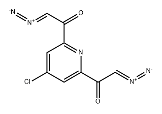 Ethanone, 1,1'-(4-chloro-2,6-pyridinediyl)bis[2-diazo- 구조식 이미지