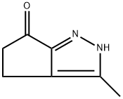 3-Methyl-4,5-dihydrocyclopenta[c]pyrazol-6(2H)-one 구조식 이미지