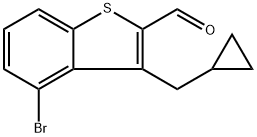 4-Bromo-3-(cyclopropylmethyl)benzo[b]thiophene-2-carbaldehyde Structure