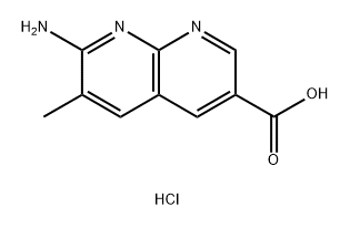 1,8-Naphthyridine-3-carboxylic acid, 7-amino-6-methyl-, hydrochloride (1:1) Structure