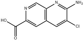 2-Amino-3-chloro-1,7-naphthyridine-6-carboxylic acid Structure