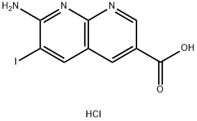 7-Amino-6-iodo-1,8-naphthyridine-3-carboxylic acid hydrochloride Structure