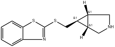 3-Azabicyclo[3.1.0]hexane, 6-[(2-benzothiazolylthio)methyl]-, (1α,5α,6α)- 구조식 이미지