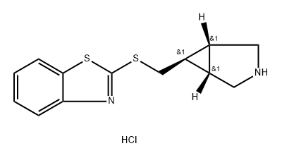 3-Azabicyclo[3.1.0]hexane, 6-[(2-benzothiazolylthio)methyl]-, hydrochloride (1:1), (1α,5α,6α)- Structure