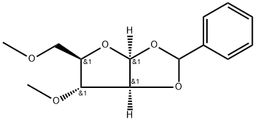 1-O,2-O-벤질리덴-3-O,5-O-디메틸-β-D-아라비노푸라노스 구조식 이미지