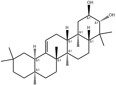 (2alpha,3alpha)-12-Oleanene-2,3-diol Structure