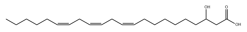 3-Hydroxy-10(Z),13(Z),16(Z)-docosatrienoic acid Structure