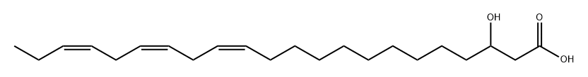 3-Hydroxy-13(Z),16(Z),19(Z)-docosatrienoic acid Structure