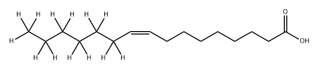 9-Hexadecenoic-11,11,12,12,13,13,14,14,15,15,16,16,16-d13 acid, (9Z)- Structure